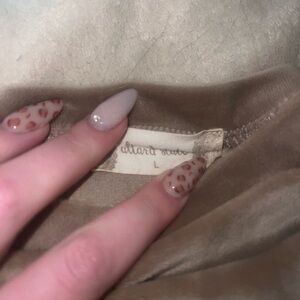 Altar’d State Tan Long Sleeve Crop Top